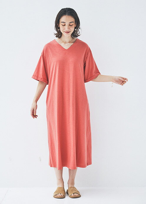 オーガニックコットン スラブ天竺ワンピース 【フェアトレード】 【ピープルツリー公式】 【PeopleTree】 SDGs エシカル サスティナブル レディース ワンピース コットン 綿