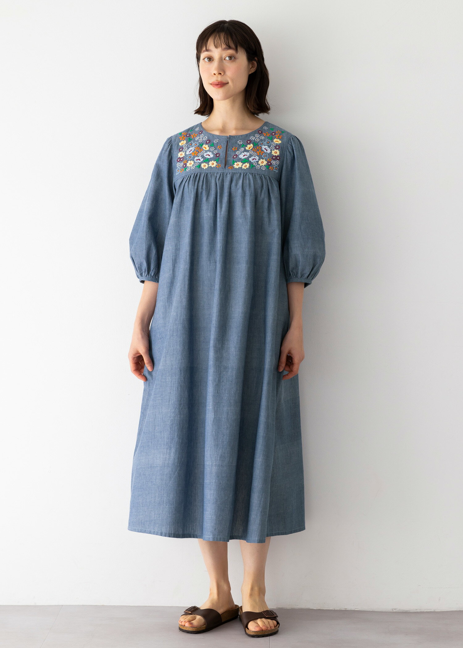 Rakuten - 【ピープルツリー 公式】【people tree】オーガニックコットン手刺繍ロングワンピース 【フェアトレード】 【PeopleTree】