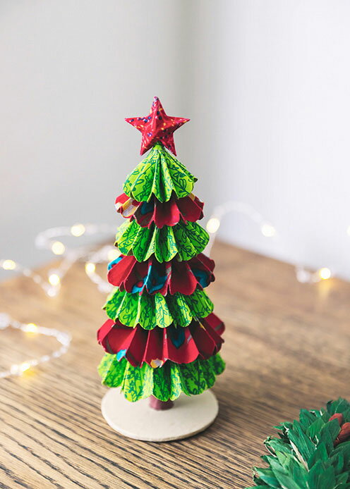 手漉き紙のクリスマスツリー【フェアトレード】【ピープルツリー公式】【PeopleTree】SDGsのサムネイル
