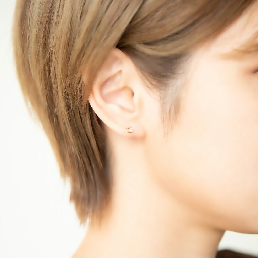 By Color - ピアス K10イエローゴールド ダイヤモンド