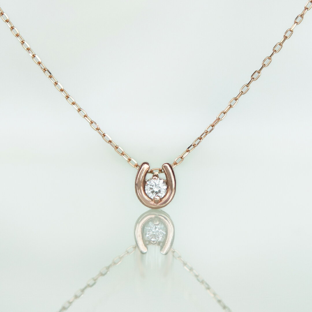 Rakuten - ネックレス K10ピンクゴールド ダイヤモンド