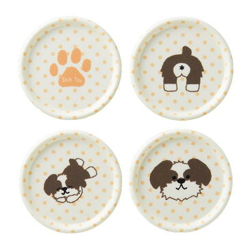 PEPPY限定コースター 犬 お皿 食器 小物入れ プレゼント かわいい コーギー シュナウザー シバ トイプードル シーズーいぬ ペット ペピイ PEPPY