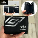umbro 三つ折り コンパクト 財布 コンパクト ミニ財布 アンブロ 2つ折り ドット ロゴ ラウンド 小学生 中学生 高校生 男の子 男子 修学旅行 ウォレット ブラック シンプル かっこいい 三つ折り 誕生日 プレゼント