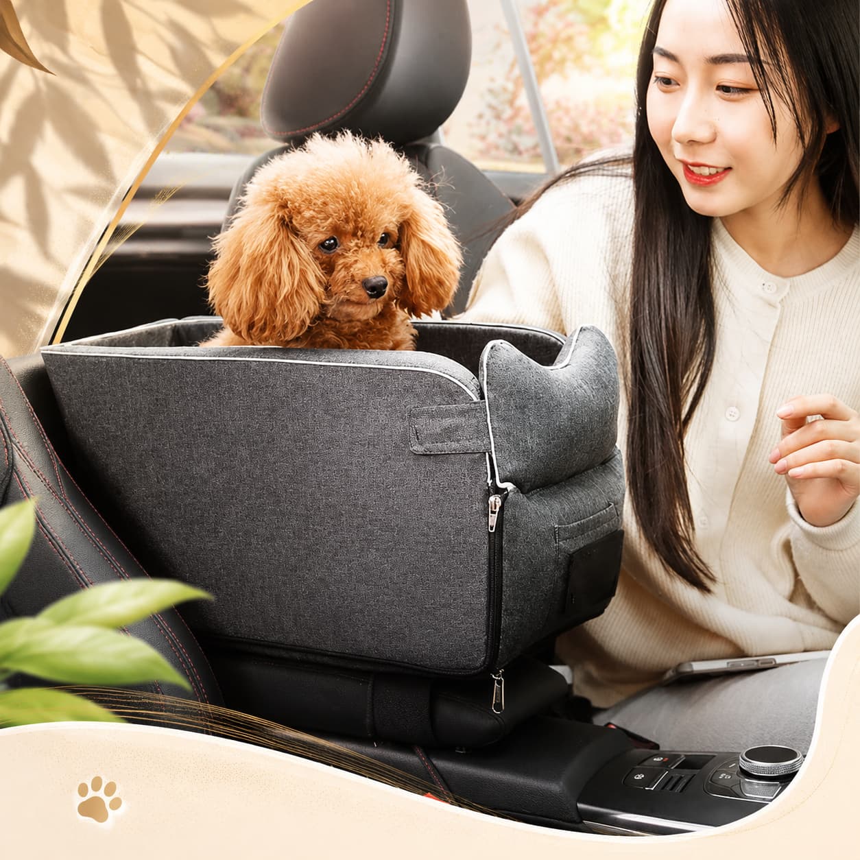 【楽天スーパーSALE】ペットクッション付きの新ペット犬と猫のシートカバー犬用自動車シートケース小型犬と猫のペットに適したドライビングパッド防水滑り止め犬猫汎用ペットライダーケース旅行