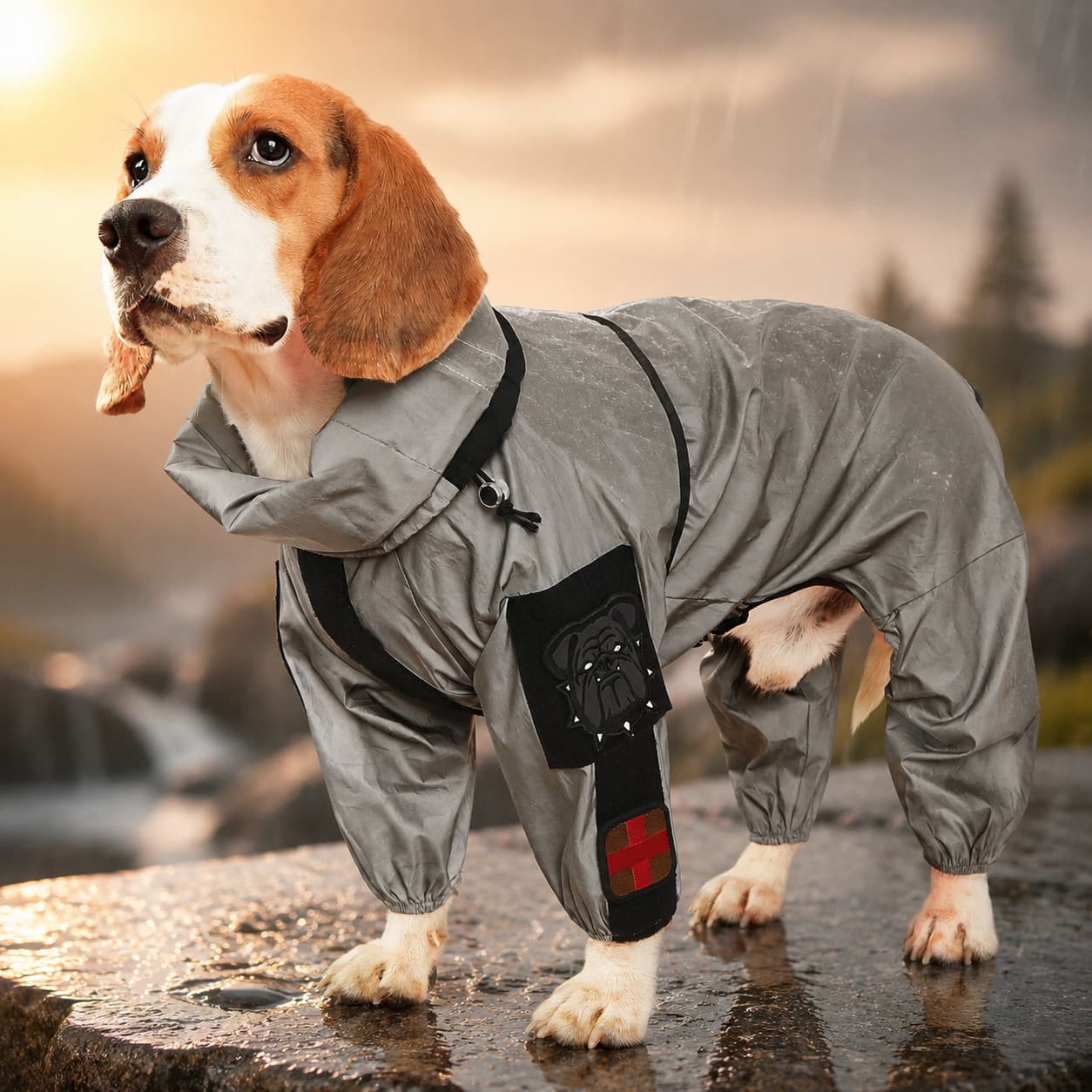 ペット レインコート ドッグウエア ペットウエア ポンチョ カッパ スナップボタン 犬用 雨具 通気 軽量 散歩用 帽子付き 可愛い ペット用品 フード付き メーカー希望小売価格はメーカーサイトに基づいて掲載しています