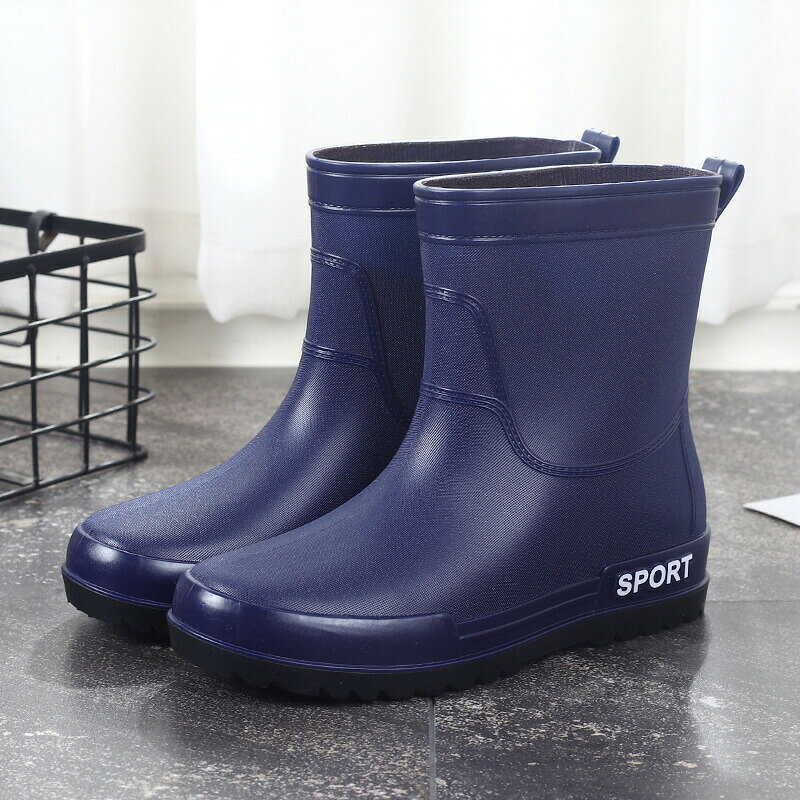レインブーツ メンズ 雨靴 ショートブーツ レインシューズ 完全防水 防滑 ミドル カジュアル アウトドア 通勤 通学 ガーデニング ラバーブーツ 軽い pepse-10002422 Pepse楽天市場店 サンプル画像3