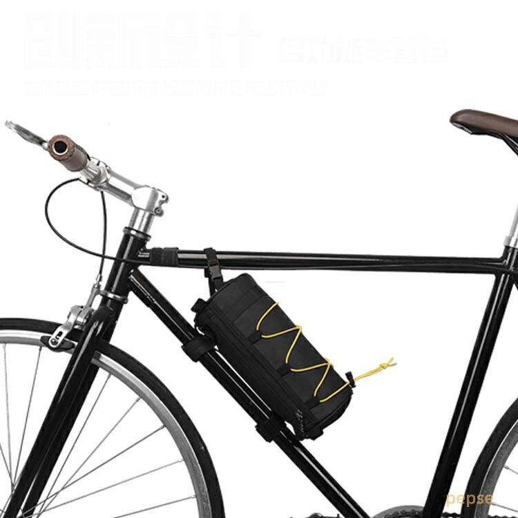フロントバッグ 撥水 カジュアル 自転車用アクセサリー ショルダーバッグ 筒型 軽...