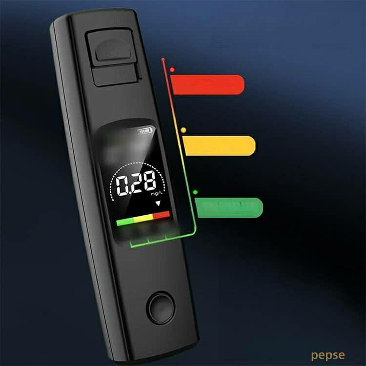 USB コンパクト アルコールチェッカー 式 アルコールセンサー 非接触 充電 液晶バ...