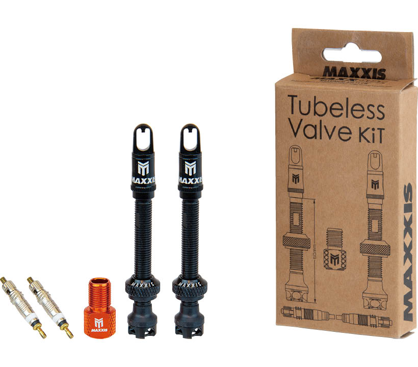 (最短即日発送) Maxxis(マキシス) マックスアウト チューブレス バルブ キット 50mm バルブキャップ VL..