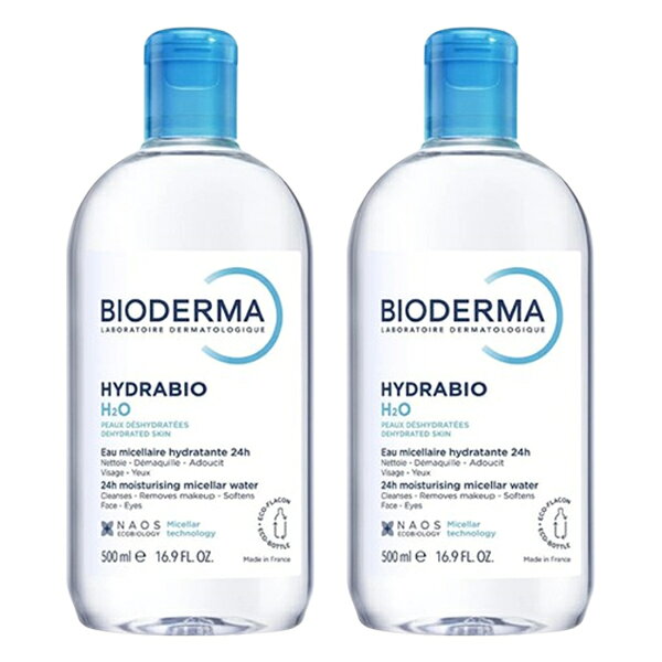 ビオデルマ イドラビオ H2O エイチツーオー (青) 500ml×2本セット クレンジングウォーター BIODERM…