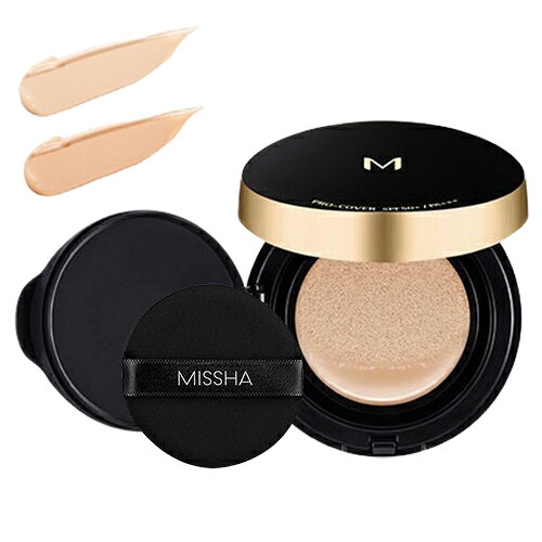 ミシャ MISSHA M クッションファンデーション プロカバー 15g カラー選択 SPF50＋ PA＋＋＋ 美思 ファンデーション メール便無料 C BP5 化粧下地 カバーファンデーション 美容液効果