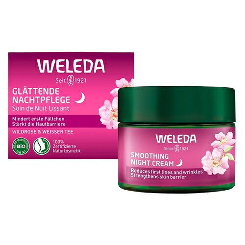 Weleda - ヴェレダ ワイルドローズ スムージング ナイトクリーム 40ml 並行輸入品 WELEDA フェイスクリーム [3890] 送料無料 ホワイトティー ポリフェノール
