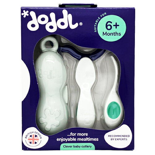 訳あり品 ドードル はじめてのスプーン・フォークの2点セット ケース付 アクアグリーン Doddl アクセサリー・雑貨 訳あり品(外箱不良・商品の若干のキズ汚れ...