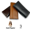 全3色 Hush Puppies ハッシュパピー リアルレザー バイカラー キーケース 三つ折り キーホルダー おしゃれ 誕生日 記念 プレゼント ギフト 送料無料