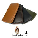 Hush Puppies 財布 メンズ 全4色 Hush Puppies ハッシュパピー リアルレザー ラウンドファスナー 長財布 ロングウォレット 送料無料