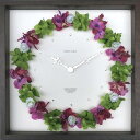 おしゃれ フラワークロック ハイドレンジア Wreath Clock Hydrangea mix 壁掛け 時計 おしゃれ 誕生日 記念 プレゼント ギフト 送料無料