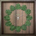 モンステラクロック おしゃれ リーフクロック モンステラ Wreath Clock Monstera 壁掛け 時計 おしゃれ 誕生日 記念 プレゼント ギフト 送料無料