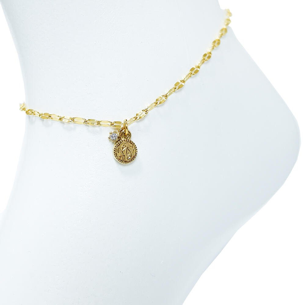 ハワイアンジュエリー アンクレット コイン 波 スクロールサージカル ステンレス ファッション アクセサリー 人気 ブランド おしゃれ 誕生日 記念 プレゼント...