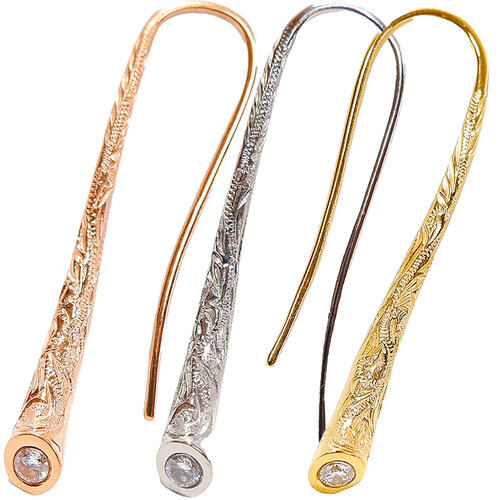 両耳用 ハワイアンジュエリー ジルコニア フック ピアス サージカル ステンレス 金属アレルギー対応 おしゃれ 誕生日 記念 プレゼント ギフト 送料無料