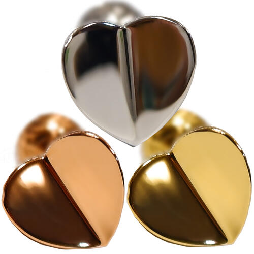 片耳 ハワイアンジュエリー ピアス ハート 2way シルバー ゴールド サージカルステンレス 金属アレルギー対応 おしゃれ 誕生日 記念 プレゼント ギフト ...