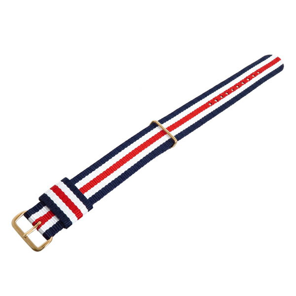 ダニエルウェリントン DANIEL WELLINGTON 替えベルト NATO ナイロン 交換ストラップ カンタベリー ローズゴールド金具 ブルー ホワイト レッド おしゃれ 人気 ブランド 誕生日 記念 プレゼント ギフト 送料無料
