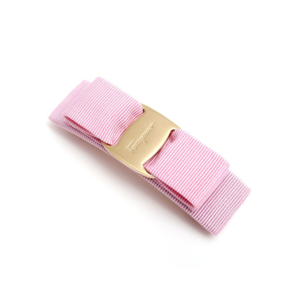 フェラガモ SALVATORE FERRAGAMO バレッタ レディース ヘアアクセサリー 髪留め VARA ヴァラ リボン Bubble ピンク ファッション...