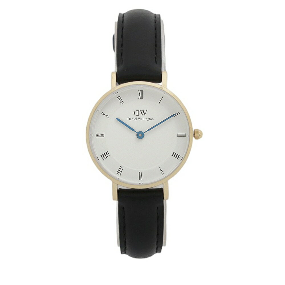スウェーデン発ウォッチブランド ダニエルウェリントン DANIEL WELLINGTON Petite Roman Numerals Sheffield Gold 28 DW00100686 腕時計 レディース ホワイト ブラック レザー クオーツ アナログ おしゃれ 誕生日 記念 プレゼント ギフト 送料無料