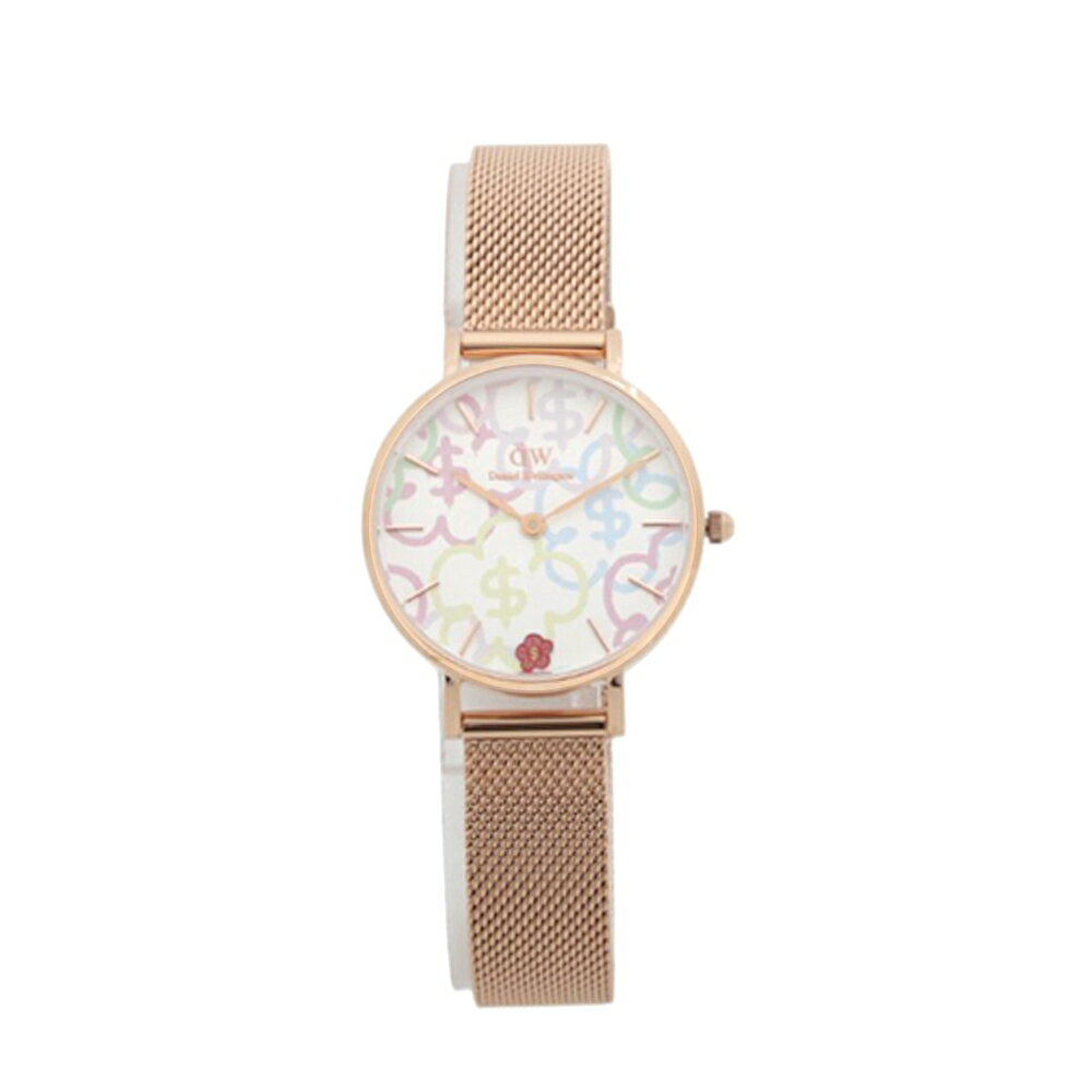 スウェーデン発ウォッチブランド ダニエルウェリントン DANIEL WELLINGTON Petite Rich Flower 28mm RoseGold Pastel 腕時計 レディース ホワイト クオーツ アナログ おしゃれ 誕生日 記念 プレゼント ギフト 送料無料