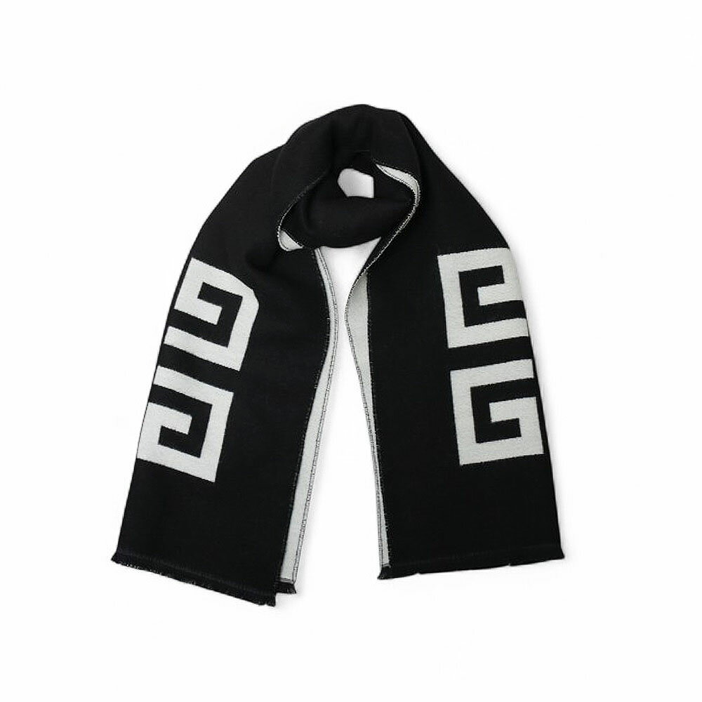 ジバンシー GIVENCHY マフラー ストール ロゴ ユニセックス メンズ レディース ブラック 人気 ブランド..