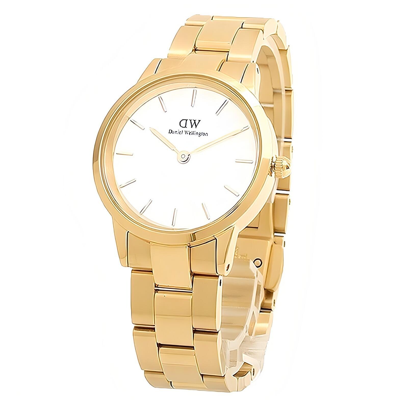 ダニエルウェリントン DANIEL WELLINGTON 腕時計 Iconic Link Gold レディース ホワイト クオーツ おしゃれ 人気 ブランド 誕生日 記念 プレゼント ギフト 送料無料