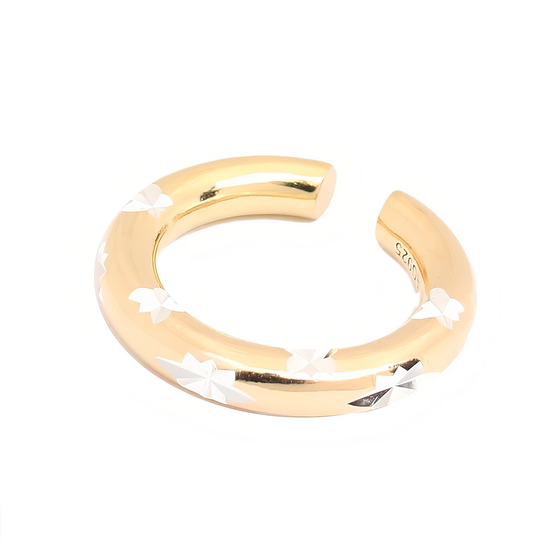 サスキア ディツ SASKIA DIEZ イヤーカフ BOLD EARCUFF NO3 STAR スター彫刻 レディース シルバー ゴー..