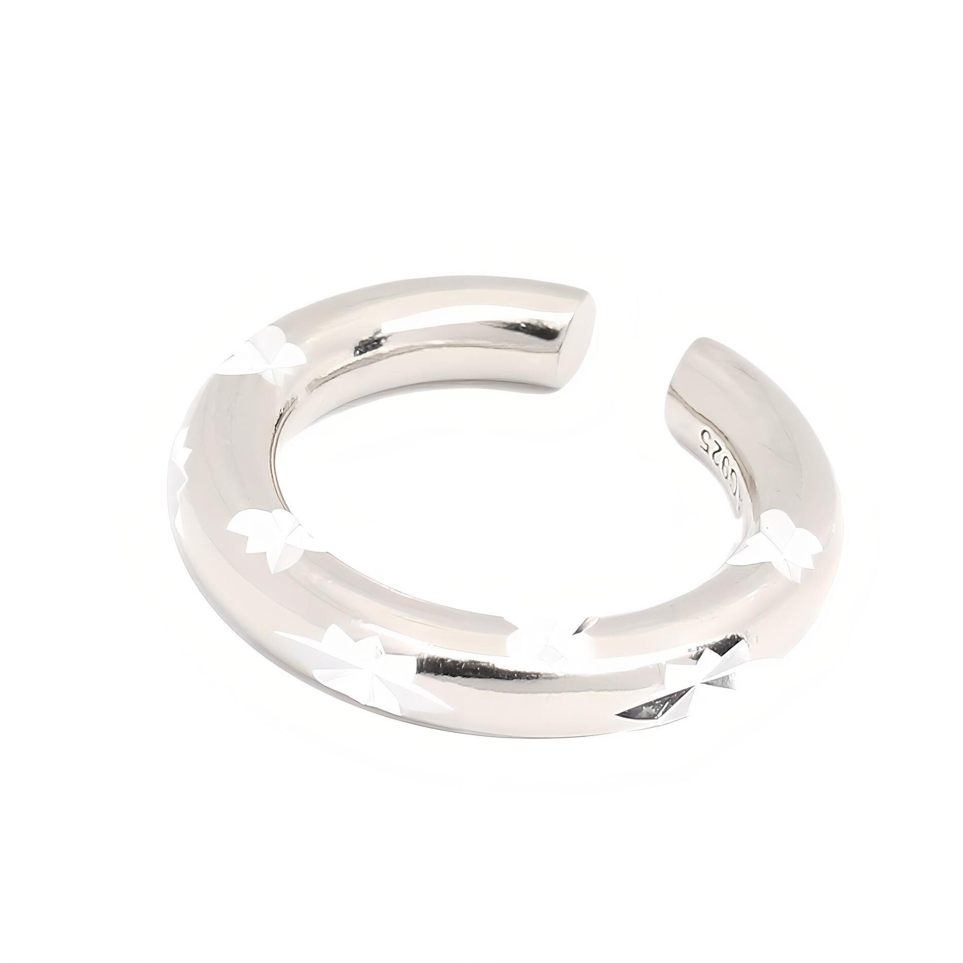 サスキア ディツ SASKIA DIEZ イヤーカフ BOLD EARCUFF NO3 STAR スター彫刻 レディース シルバー 片耳..