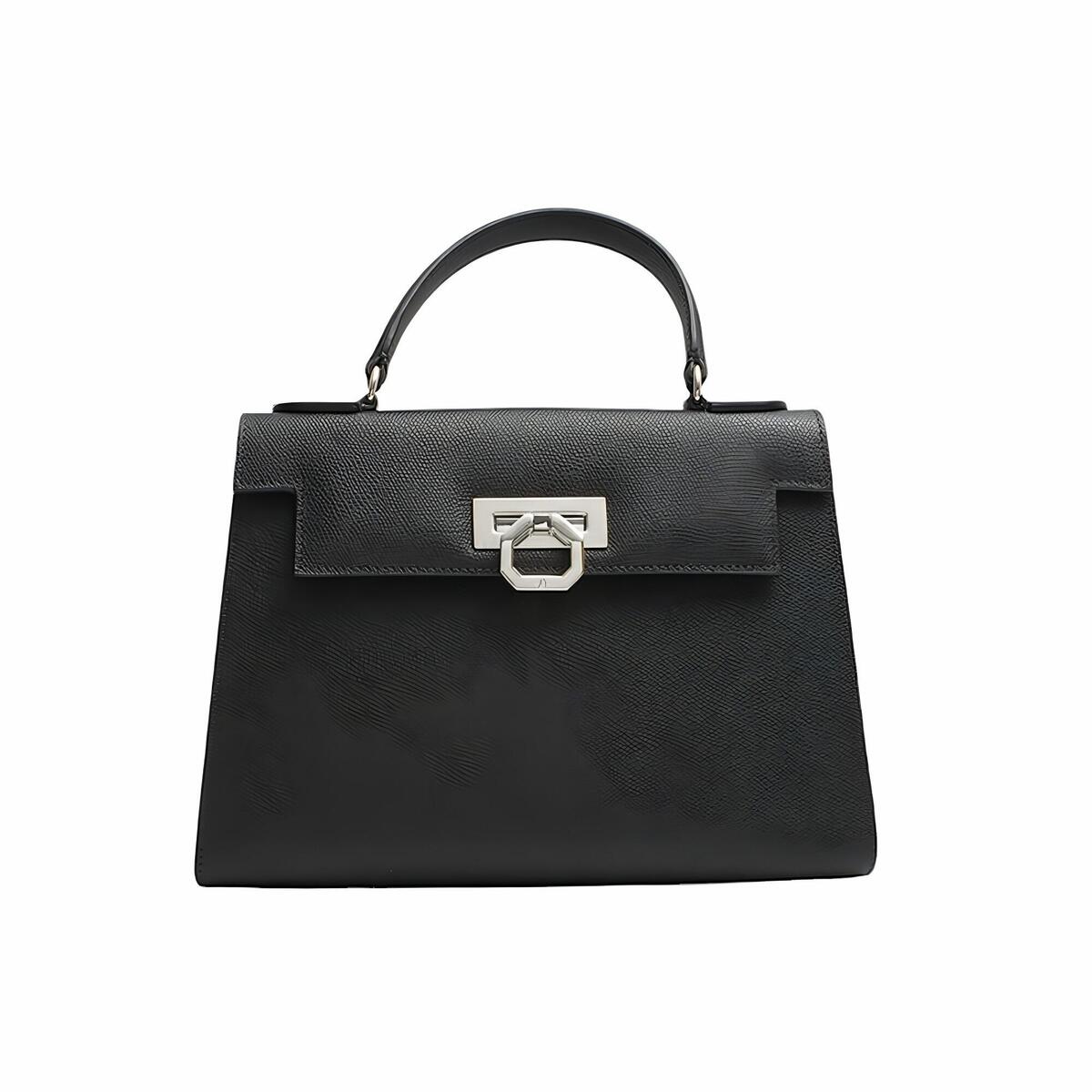 Rakuten - 【ギフト対応可】カルボッティ CARBOTTI ハンドバッグ ELENA 2WAY ショルダーバッグ ブラック シルバー レザー レディース ファッション ウォッチ 人気 ブランド おしゃれ 誕生日 記念 プレゼント ギフト 送料無料