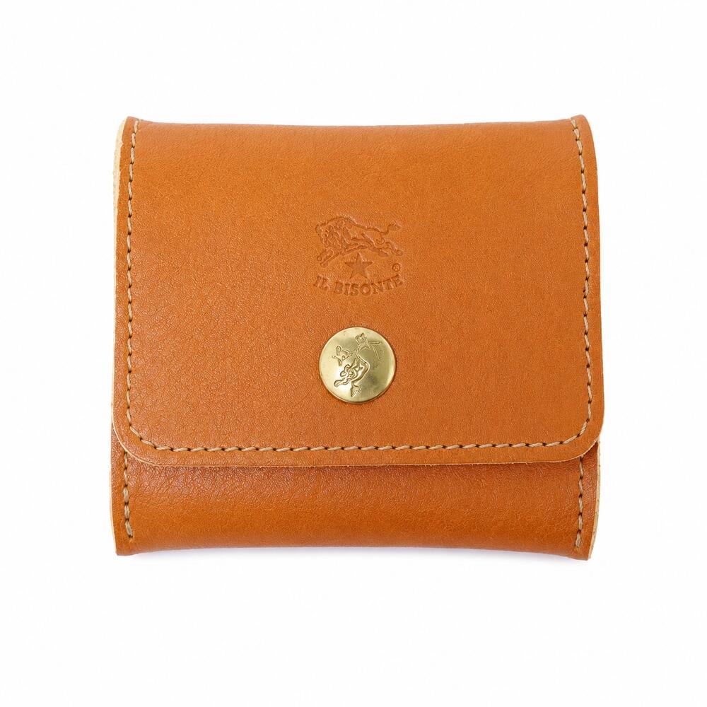 Rakuten - 【ギフト対応可】イルビゾンテ IL BISONTE コインケース Genuine Leather Snap Coin Case Caramel 小銭入れ レザー キャラメル メンズ レディース おしゃれ 人気 ブランド 誕生日 記念 プレゼント ギフト 送料無料