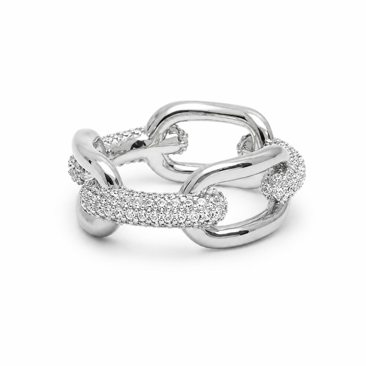 Rakuten - 【ギフト対応可】ダニエルウェリントン DANIEL WELLINGTON リング Crystal Link Ring Silver クリスタル シルバー レディース メンズ 高級感 上品 アクセサリー 人気 ブランド おしゃれ 誕生日 記念 プレゼント ギフト 送料無料