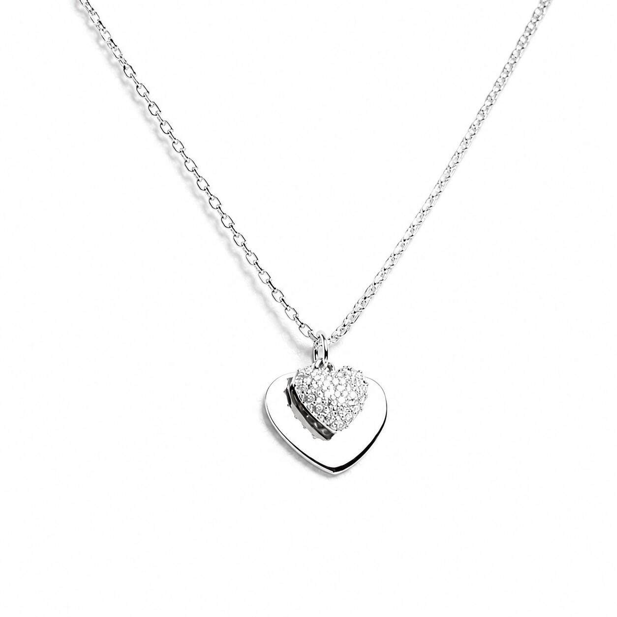 Rakuten - 【ギフト対応可】マイケルコース MICHAEL KORS ネックレス Premium Pave Silver-Tone Necklace ペンダント パヴェ ハート シルバー レディース アクセサリー ジュエリー 人気 ブランド おしゃれ 誕生日 記念 プレゼント ギフト 送料無料