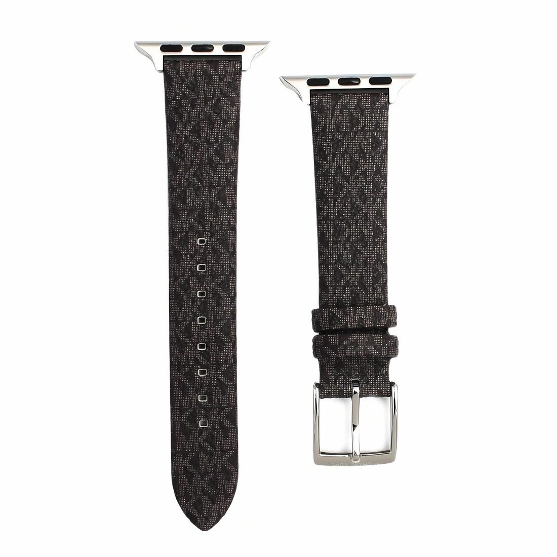 Artificial Leather - 【ギフト対応可】マイケルコース MICHAEL KORS 替えベルト Logo Strap アップルウォッチ用バンド レディース 38mm 40mm 41mm ブラウン おしゃれ 人気 ブランド 誕生日 記念 プレゼント ギフト 送料無料