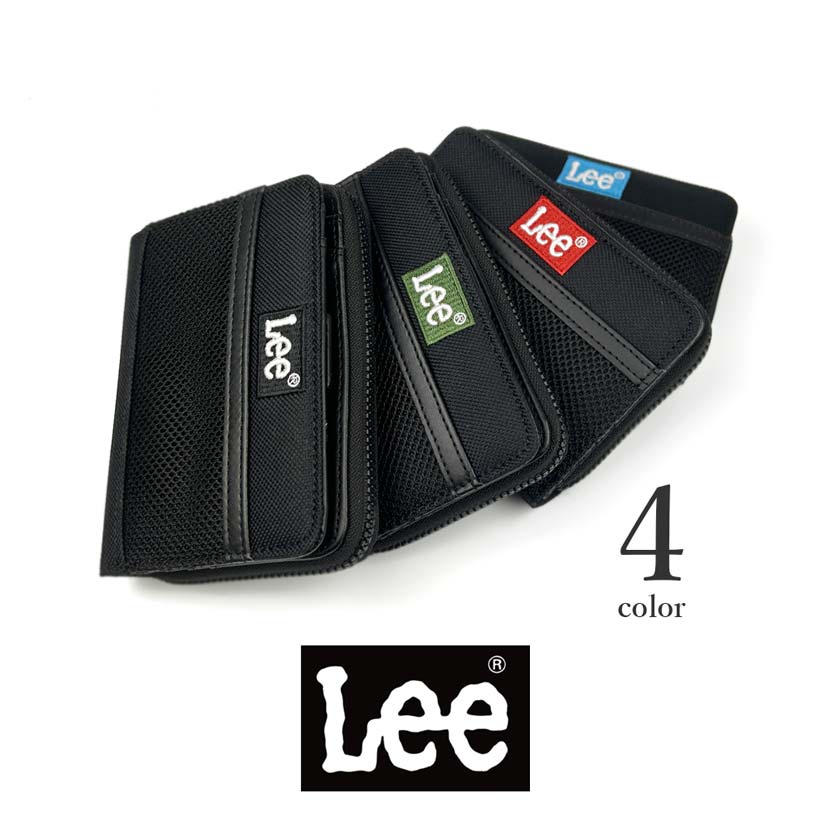 LEE - 全4色 Lee リー 軽量ナイロン 刺繍ロゴ 二つ折り財布 ラウンドファスナー ウォレット おしゃれ 誕生日 記念 プレゼント ギフト 送料無料