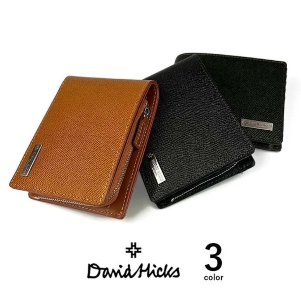 Other - 全3色 DAVID HICKS デービッド ヒックス サフィアーノ加工 リアルレザー 二つ折り財布 L字小銭 おしゃれ 人気 ブランド 誕生日 記念 プレゼント ギフト 送料無料