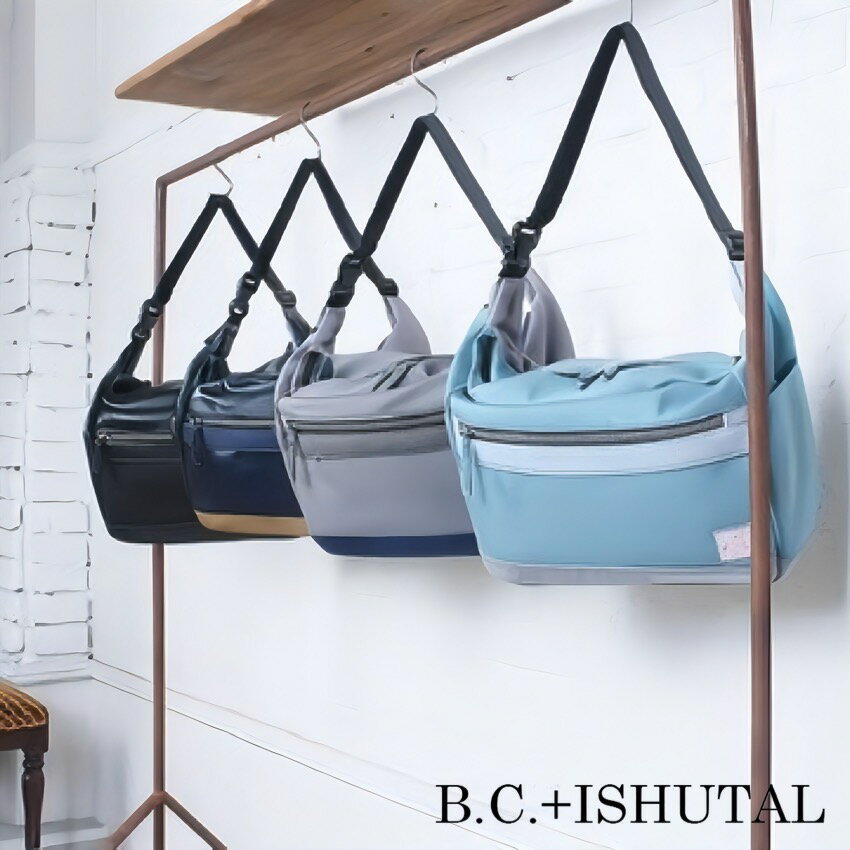乐天商城 - 全4色 B.C.+ISHUTAL トリプルマテリアル バックルショルダーテープ付き ショルダーバッグ 15L 人気 ブランド おしゃれ 誕生日 記念 プレゼント ギフト 送料無料