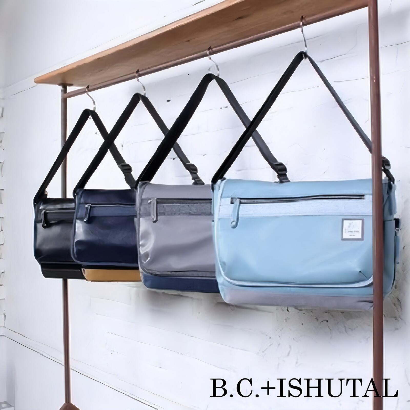 全4色 B.C.+ISHUTAL トリプルマテリアル A4対応 キャリーバー付き かぶせショルダーバッグ 13L 人気 ブランド おしゃれ 誕生日 記念 プレゼント ギフト 送料無料