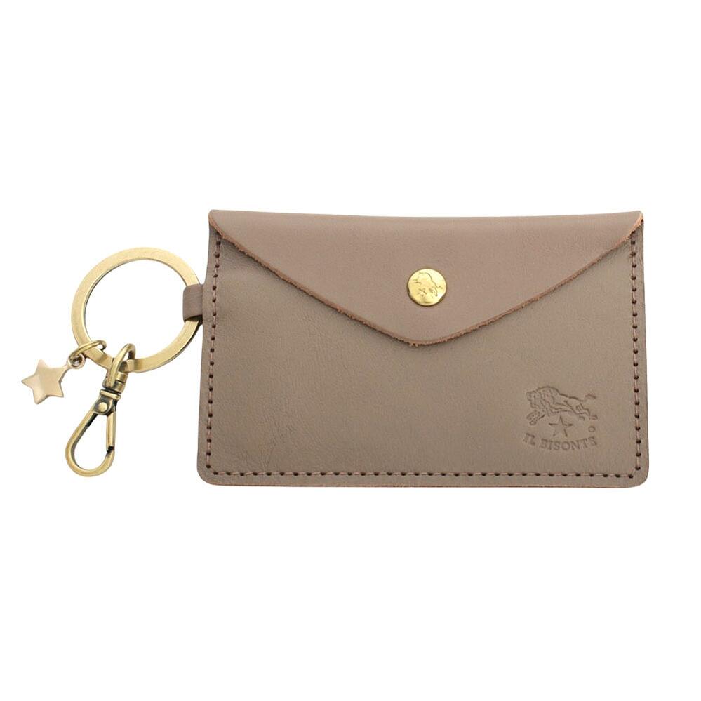 【ギフト対応可】イルビゾンテ IL BISONTE カードケース コインケース キーケース 名刺入れ キーリング付 レザー 本革 グレージュ 人気 ブランド おしゃれ 誕生日 記念 プレゼント ギフト 送料無料