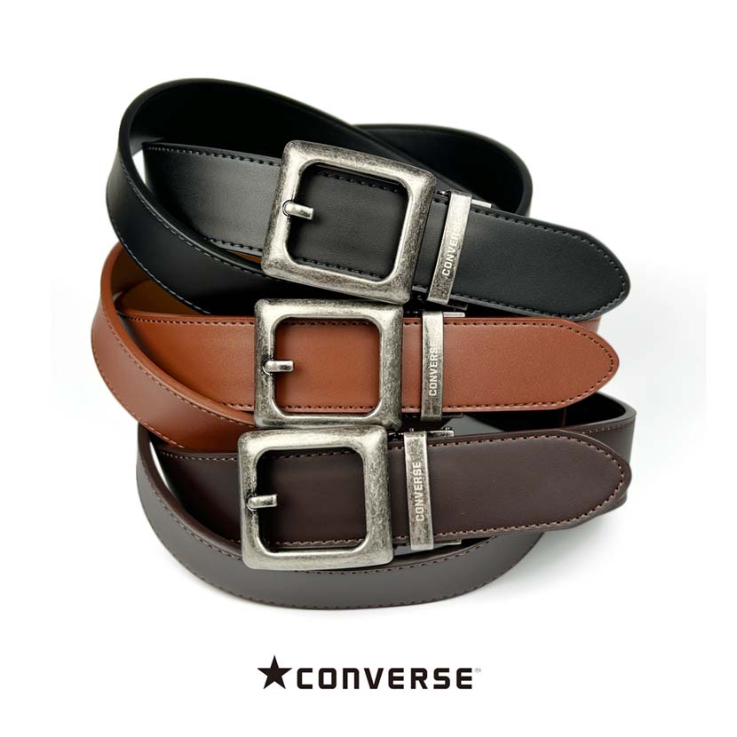 Rakuten - 全3色 converse コンバース リアルレザー 穴なしスマートロック ワイドベルト 幅3.5cm ロング おしゃれ 人気 ブランド ビジネス カジュアル 誕生日 記念 プレゼント ギフト 送料無料