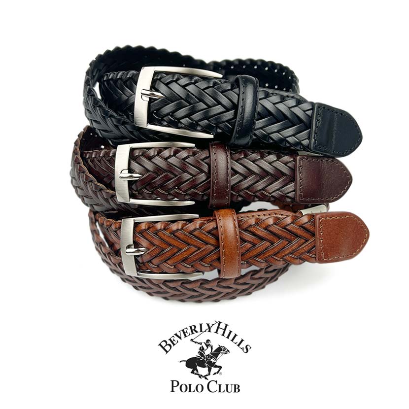 全3色 BEVERLY HILLS POLO CLUB ビバリーヒルズポロクラブ レザー メッシュ ベルト 穴なし ファッション 人気 ブランド おしゃれ 誕生日 記念 プレゼント ギフト 送料無料