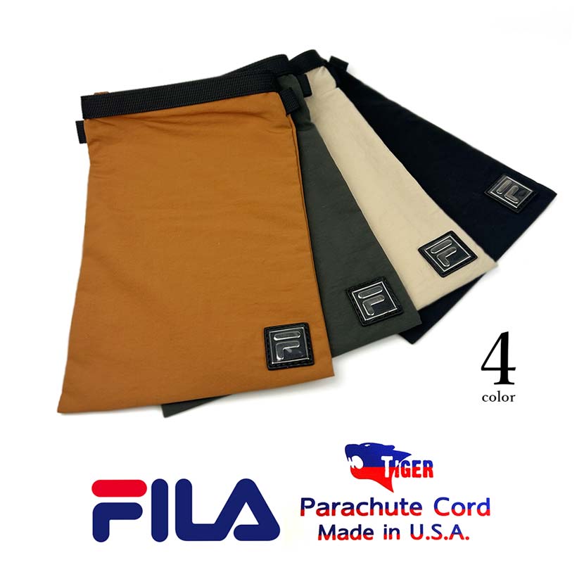 Rakuten - 全4色 FILA フィラ ストリングシリーズ シンプルサコッシュバッグ ポーチ パラコード おしゃれ フォーマル ビジネス ビジカジ オフィス パーティー 誕生日 記念 プレゼント ギフト 送料無料