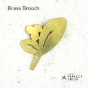 ハンドメイド/ブラスブローチ/リーフ&ナッツ 手作り 真鍮 BRASS ブラス 可愛い シンプル ギフト 日常使い ワンポイント プチプラ 大人かわいい ナチュラル ブローチ 人気 北欧 花 フラワー