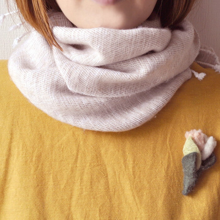 ポカラマフラー/プレーン　手織り　コットン混　可愛い　おしゃれ　軽い　寒さ対策　防寒　シンプル　ギフト　おすすめ　普段使い　ワンポイント　プチプラ　大人かわいい　ナチュラル　人気　プレゼント