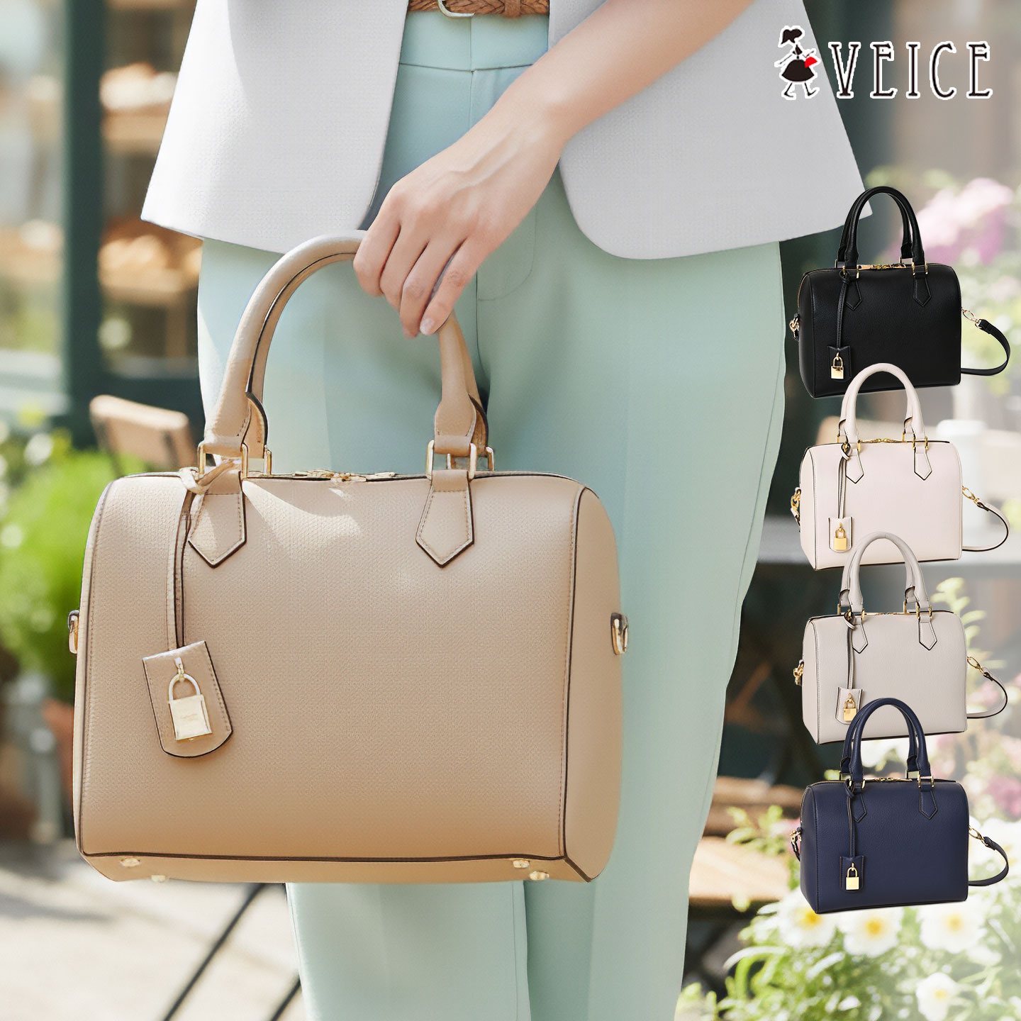 軽い ボストンバッグ【おすすめセール！4,510円OFF】 VEICE ヴェイス 3055 ボストンバッグ【ドラマ衣装協力商品】送料無料 ハンドバッグ トートバッグ ショルダーバッグ レディースバッグ バッグ 斜め掛け 肩掛け 大人 かわいい オシャレ きれいめ 鞄 アフィリエイト