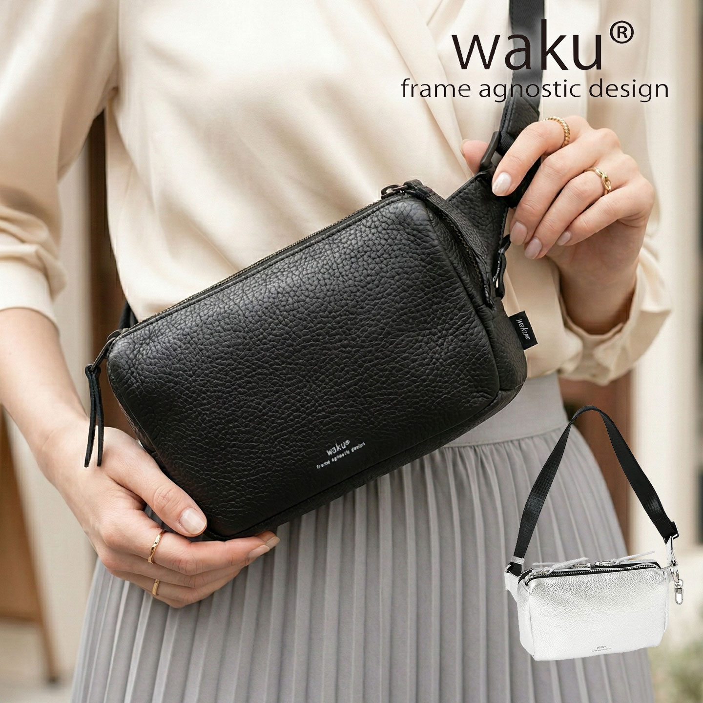 クーポン配布中 本革 waku ワク 送料無料 WK-0028 ソフト ボディバッグ ショルダーバッグ 肩掛け 斜め掛け メンズ レディース ユニセックス レザー ショルダー ボディーバッグ バッグ 牛革 鞄 通勤 通学 カジュアル ハンドバッグ アフィリエイト