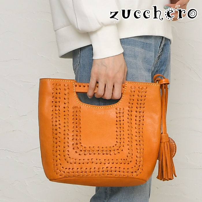 ポイント10倍 zucchero ズッケロ バッグ 49798 送料無料 本革 ヌメ革 バッグ 2way ハンドバッグ ショル..